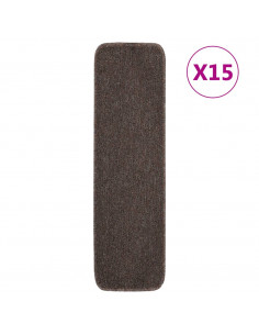 Tappetini Scale Antiscivolo 15 pz 75x20 cm Marroni Rettangolari 2