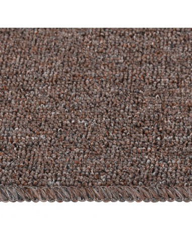 Tappetini Scale Antiscivolo 15 pz 75x20 cm Marroni Rettangolari