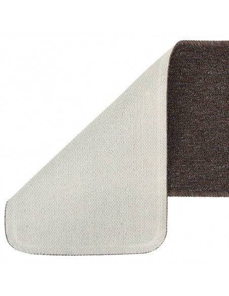 Tappetini Scale Antiscivolo 15 pz 75x20 cm Marroni Rettangolari