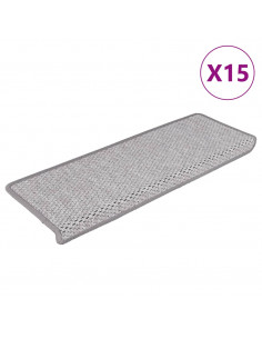 Tappeti Autoadesivi Scale Aspetto Sisal 15 pz 65x21x4 cm Beige 2