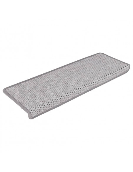 Tappeti Autoadesivi Scale Aspetto Sisal 15 pz 65x21x4 cm Beige