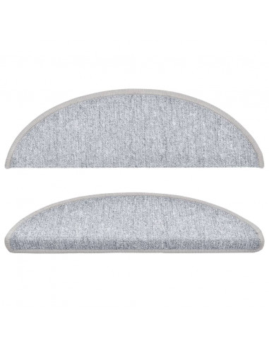 Tappetini per Scale 10 pz 56x17x3 cm Grigio Chiaro