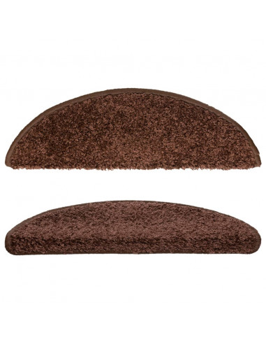 Tappetini per Scale 10 pz 56x17x3 cm Marroni