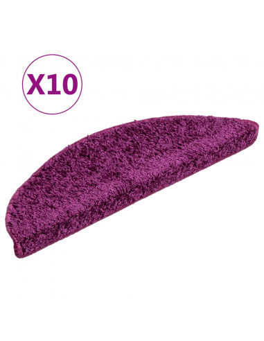 Tappetini per Scale 10 pz 56x17x3 cm Viola