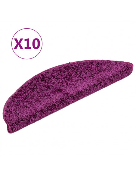 Tappetini per Scale 10 pz 56x17x3 cm Viola