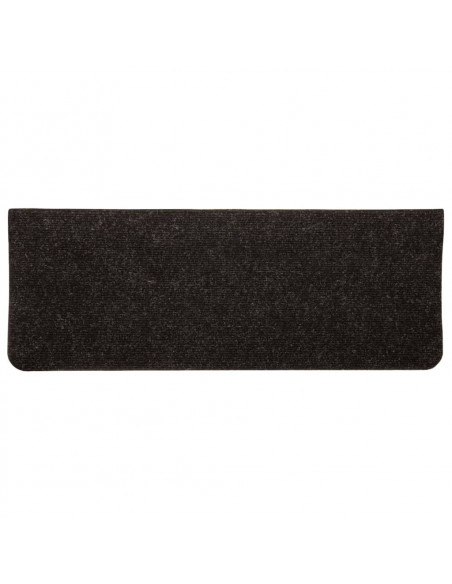 Tappetini Autoadesivi per Scale 15 pz 65x24,5x3,5 cm Antracite