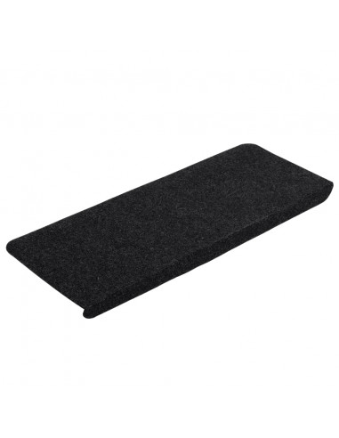 Tappetini Autoadesivi per Scale 15 pz 65x24,5x3,5 cm Nero