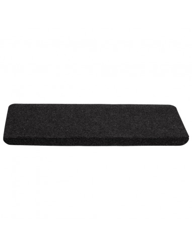 Tappetini Autoadesivi per Scale 15 pz 65x24,5x3,5 cm Nero