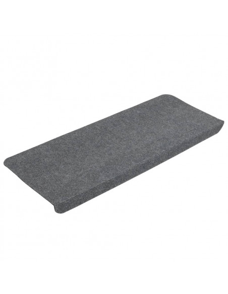 Tappetini Autoadesivi per Scale 15 pz 65x24,5x3,5 cm Grigio