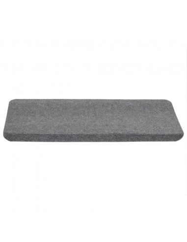 Tappetini Autoadesivi per Scale 15 pz 65x24,5x3,5 cm Grigio