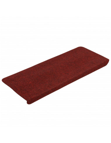 Tappetini Autoadesivi per Scale 15 pz 65x24,5x3,5 cm Rosso