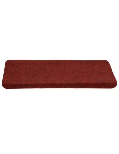 Tappetini Autoadesivi per Scale 15 pz 65x24,5x3,5 cm Rosso