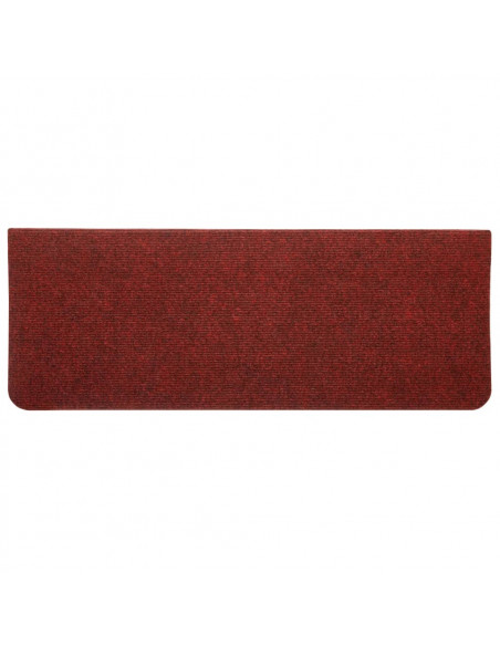 Tappetini Autoadesivi per Scale 15 pz 65x24,5x3,5 cm Rosso