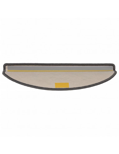 Tappetini Autoadesivi per Scale 15 pz Grigi e Beige 65x21x4 cm