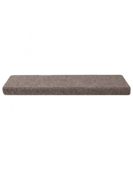 Tappetini per Scale Tessuto Agugliato 15 pz 65x21x4 cm Crema