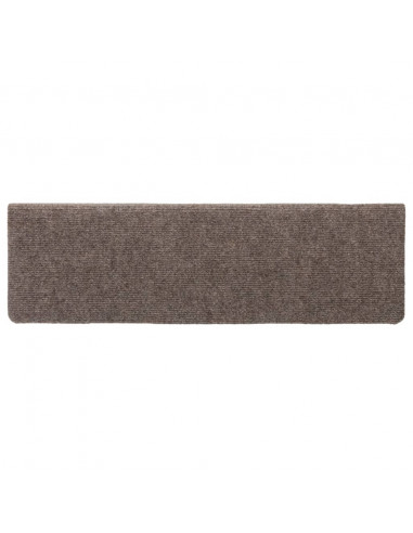 Tappetini per Scale Tessuto Agugliato 15 pz 65x21x4 cm Crema