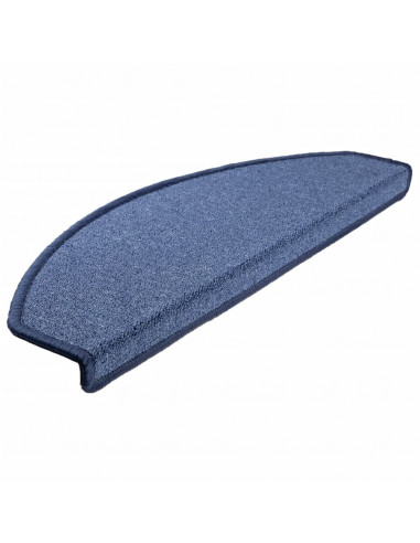 Tappetini per Scale 15 pz Blu 65x24x4 cm