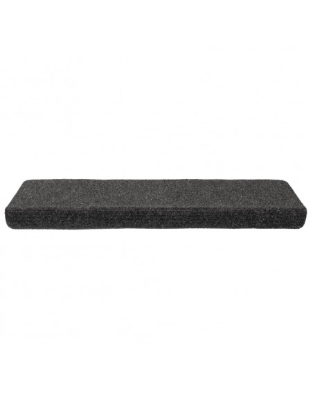 Tappetini per Scale Tessuto Agugliato 15 pz 65x21x4cm Antracite