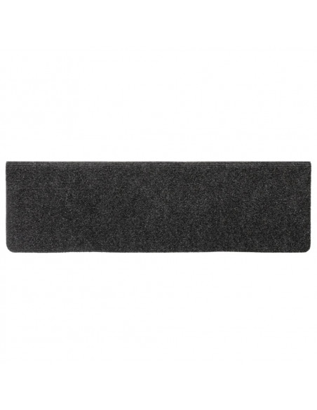 Tappetini per Scale Tessuto Agugliato 15 pz 65x21x4cm Antracite