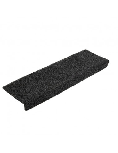 Tappetini per Scale Tessuto Agugliato 5 pz 65x21x4 cm Grigi
