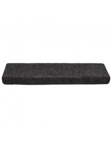 Tappetini per Scale Tessuto Agugliato 5 pz 65x21x4 cm Grigi