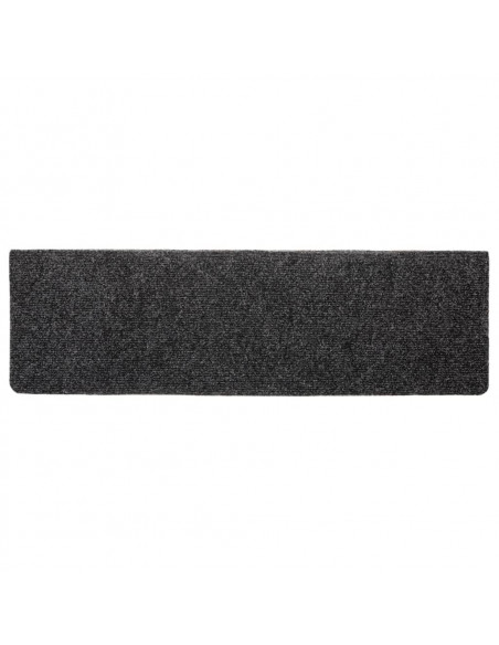 Tappetini per Scale Tessuto Agugliato 5 pz 65x21x4 cm Grigi