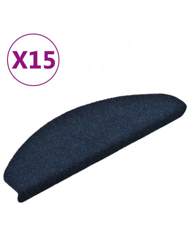 Tappetini Autoadesivi Scale 15 pz Blu 65x21x4 cm Agugliati