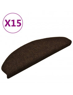 Tappetini Autoadesivi Scale 15 pz Marroni 65x21x4 cm Agugliati 2