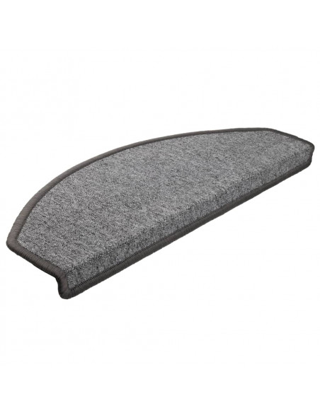 Tappetini per Scale 10 pz 65x24x4 cm Grigio Scuro