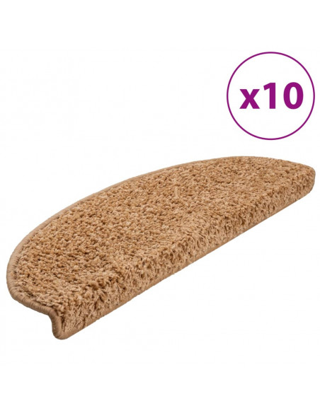 Tappetini per Scale 10 pz 65x21x4 cm Beige