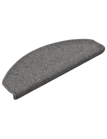 Tappetini per Scale 15 pz Grigio Scuro 65x24x4 cm