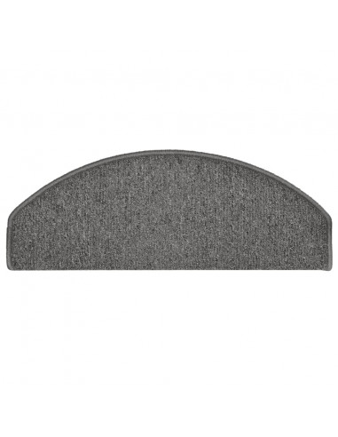 Tappetini per Scale 15 pz Grigio Scuro 65x24x4 cm