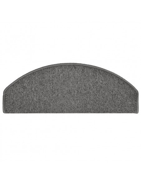 Tappetini per Scale 15 pz Grigio Scuro 65x24x4 cm