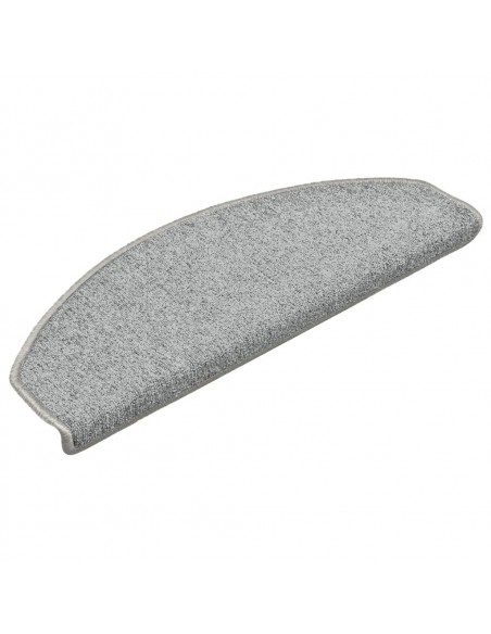 Tappetini per Scale 15 pz Grigio Chiaro 65x24x4 cm