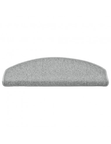 Tappetini per Scale 15 pz Grigio Chiaro 65x24x4 cm