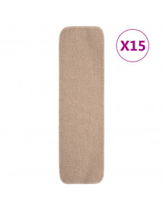 Tappetini Scale Antiscivolo 15 pz 75x20 cm Beige Rettangolari 2