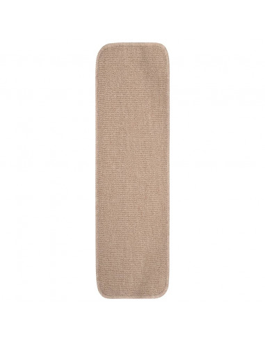 Tappetini Scale Antiscivolo 15 pz 75x20 cm Beige Rettangolari