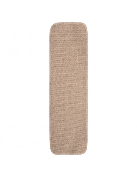Tappetini Scale Antiscivolo 15 pz 75x20 cm Beige Rettangolari