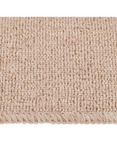 Tappetini Scale Antiscivolo 15 pz 75x20 cm Beige Rettangolari