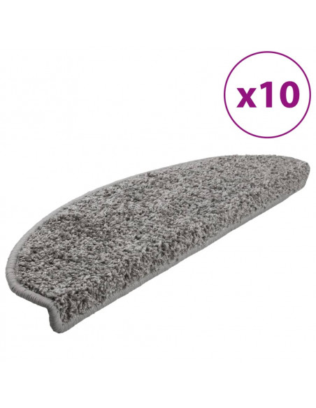 Tappetini per Scale 10 pz 65x21x4 cm Grigi