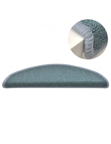 Tappetini per Scale 15 pz Blu 56x17x3 cm