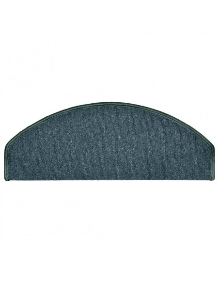 Tappetini per scale 15 pz 65x24x4 cm Verde scuro Semicircolari Grandi