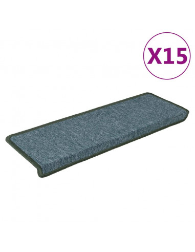 Tappetini per Scale 15 pz 65x21x4 cm Verdi