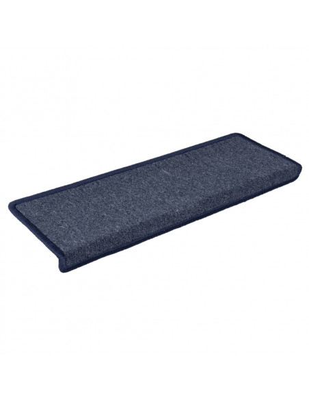 Tappetini per Scale 15 pz 65x21x4 cm Grigi e Blu