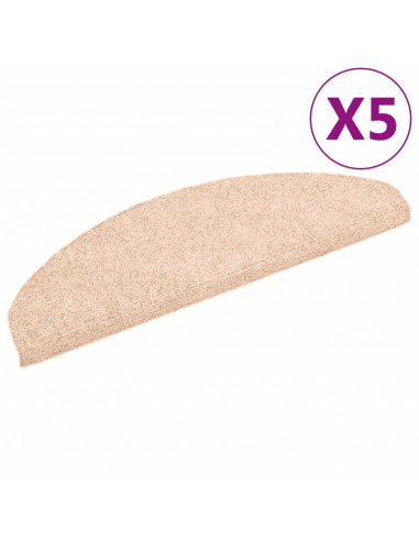 Tappetini Adesivi per Scale 5 pz Marroni 65x21x4 cm Agugliati