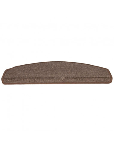 Tappetini per Scale 15 pz Marrone Caffè 65x24x4 cm