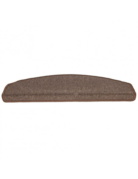Tappetini per Scale 15 pz Marrone Caffè 65x24x4 cm