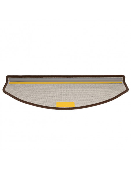 Tappetini per Scale 15 pz Marrone Caffè 65x24x4 cm