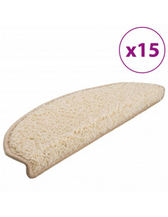 Tappetini per Scale 15 pz Crema 65x21x4 cm 2