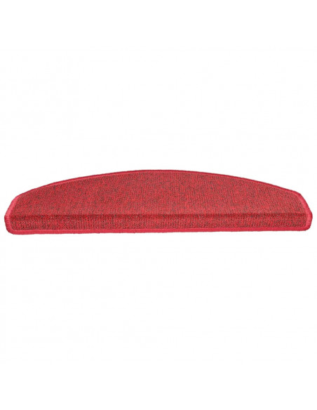 Tappetini per Scale 15 pz Rosso Bordò 65x24x4 cm